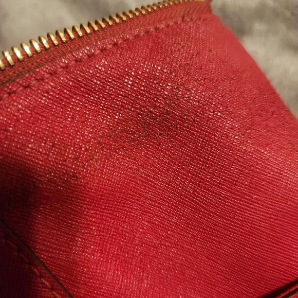 Michael Kors Red Wedge Sandals sz8.5 with Matching MK Tote - Picture 13 of 13